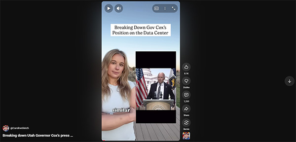 Caroline Gleich breaking down Utah data center